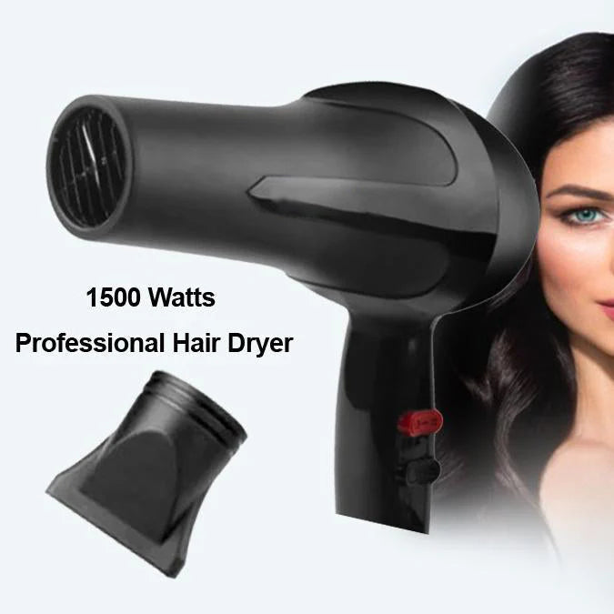 Professional Hair Dryer 1500 Watts (Black)