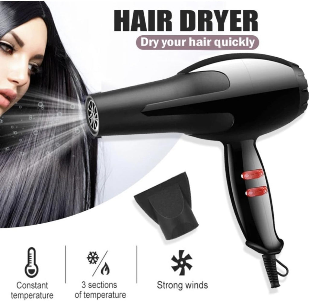 Professional Hair Dryer 1500 Watts (Black)