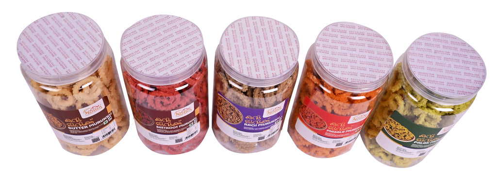 HALLAJ PREMIUM TASTY Karumurukku Assorted Murukku Combo Pack,
